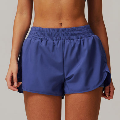 Pocket Nude Feel Quick-drying Yoga Shorts Fake Two-piece Sports