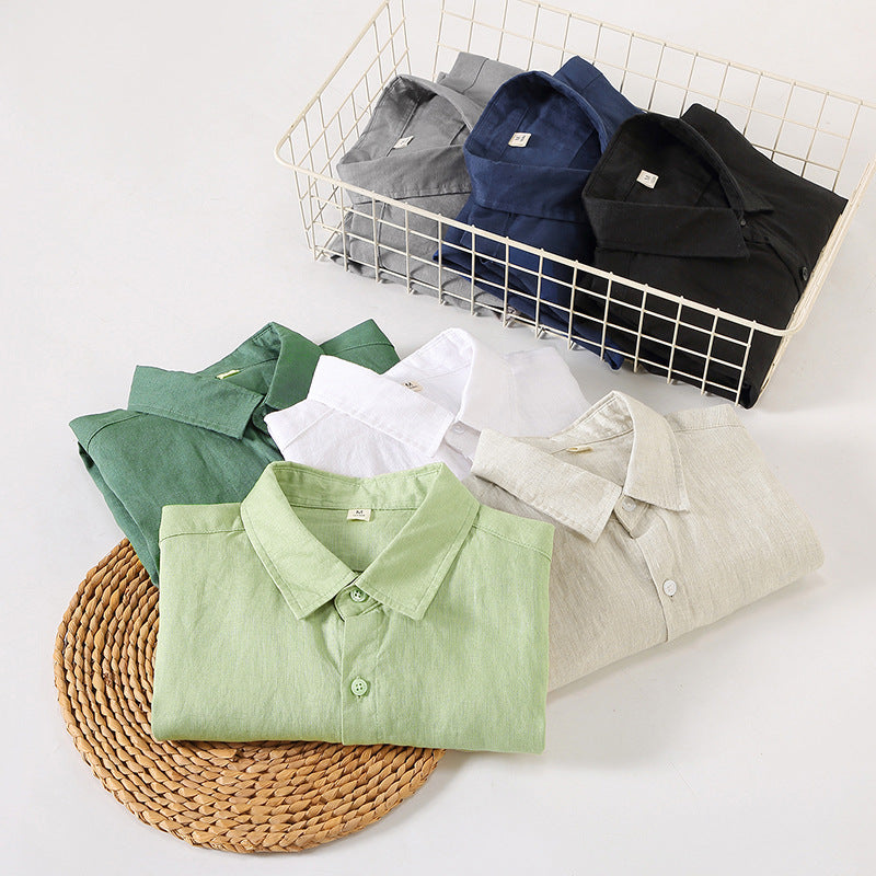 Linen Long Sleeve Loose Sun Protection Linen Shirt