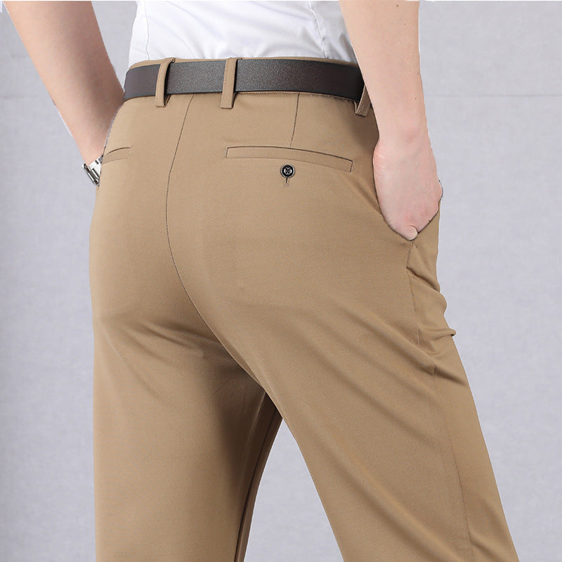 Casual Pants High Waist Trousers Middle-aged Men's Trousers Stretch Old Clothes