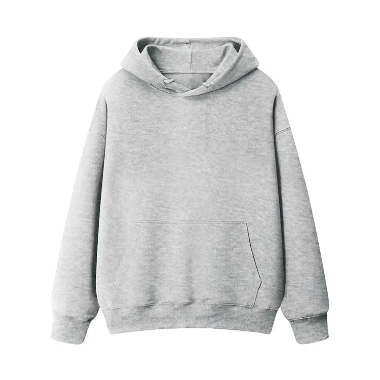 Combed Cotton Terry Hooded Sweater Solid Color Casual Men And Women Couple Style