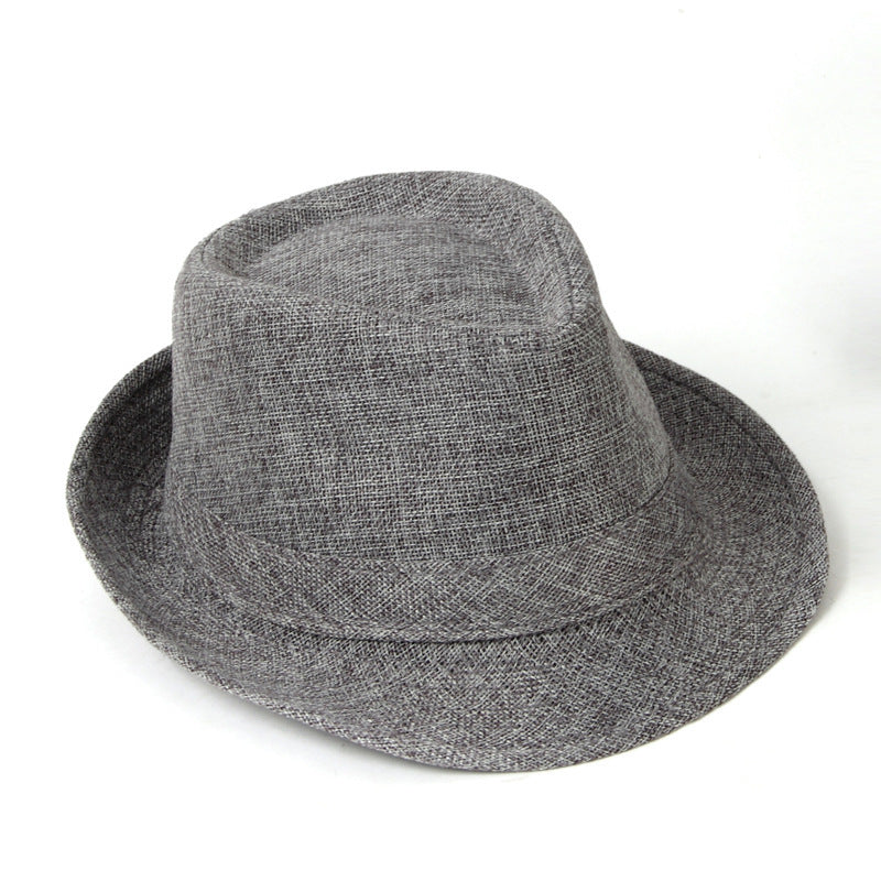 Manufacturers Supply Jazz Hat British Style Cotton And Linen Solid Color Top Hat