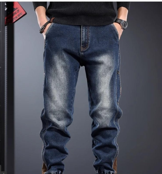 American-style Heavy New Patchwork Overalls Men