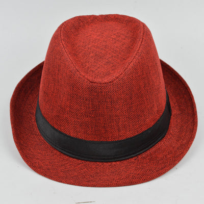 Manufacturers Supply Jazz Hat British Style Cotton And Linen Solid Color Top Hat