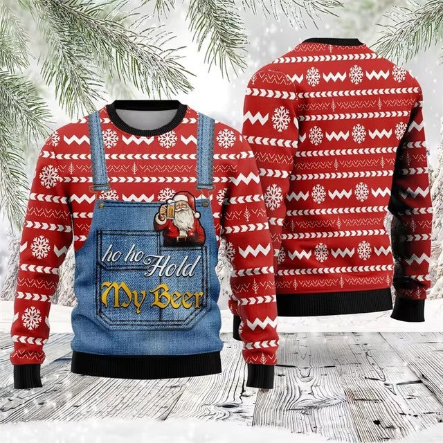Santa Claus Funny Hip Hop 3D Digital Printing Top