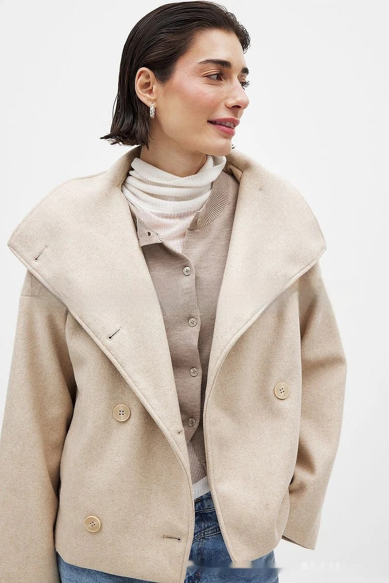 High Sense Short Temperamental Double-faced Woolen Goods Woolen Coat