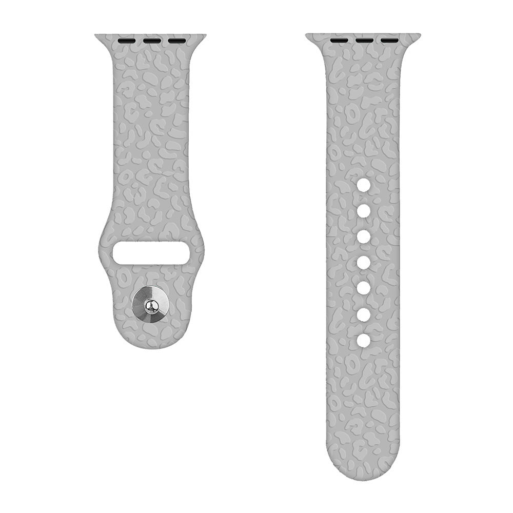 Laser Embossed Silicone Leopard Print Silicone Strap