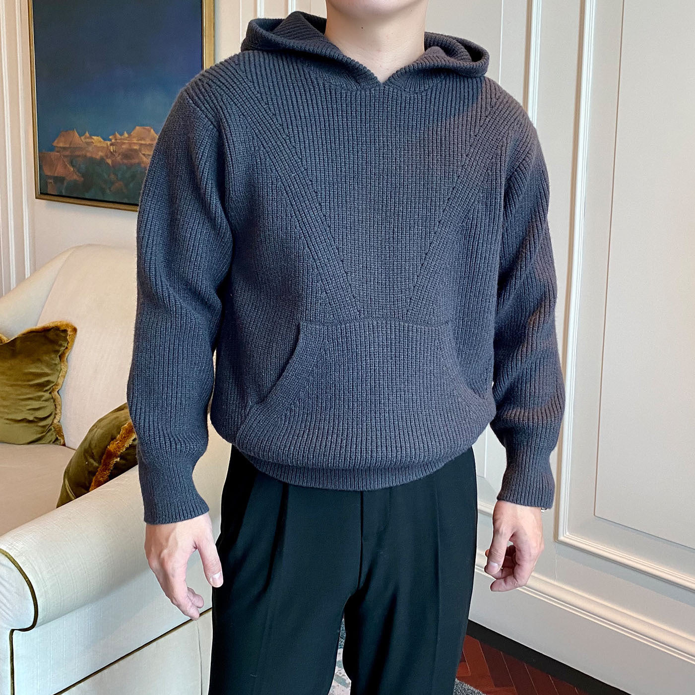 New Korean Style Personality Hooded Sweater Men