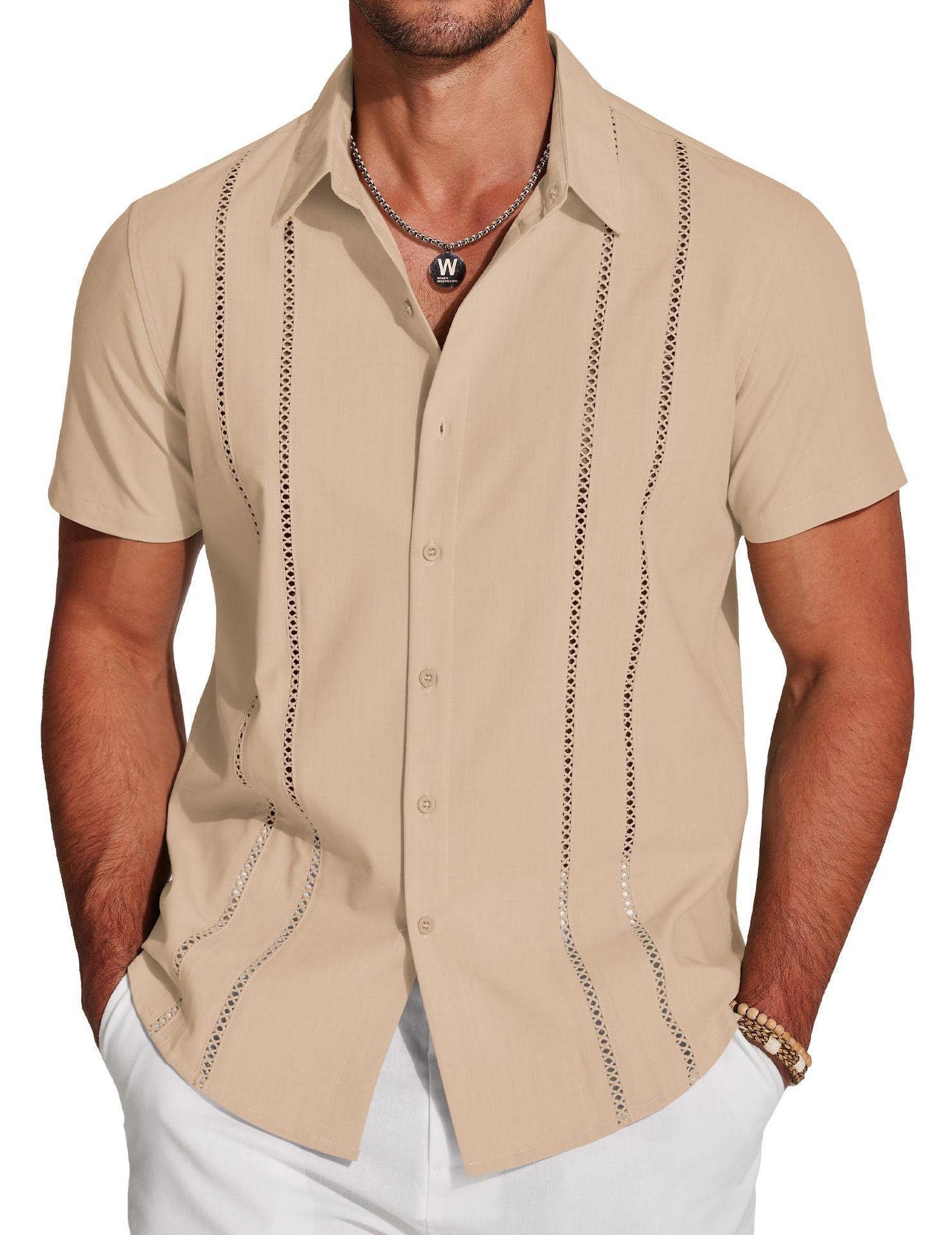 Trendy Wild Hawaii Holiday Lapel Men's Shirt