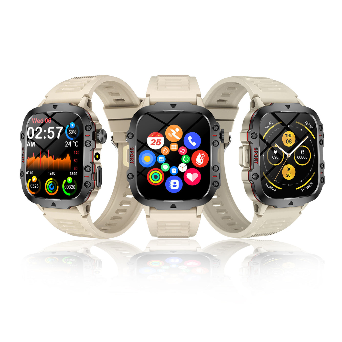 Sport Step Counting Outdoor Large Screen Mountaineering Smart Watch