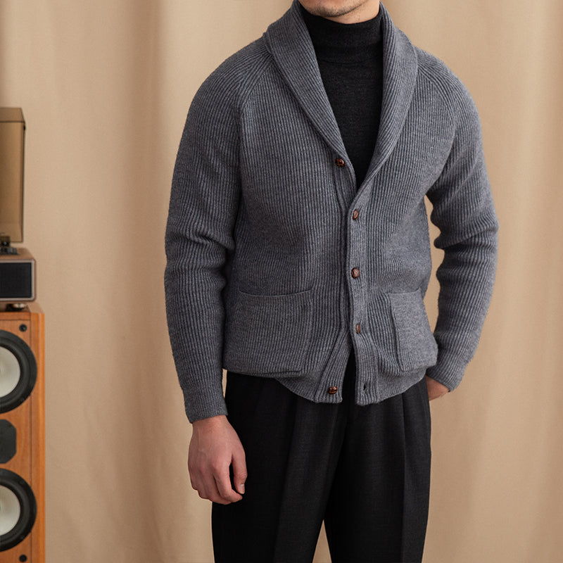 Thick Vintage Knitted Cardigan For Men Retro