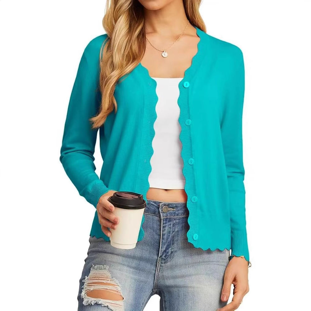 Fashion Short Knitted Cardigan Coat