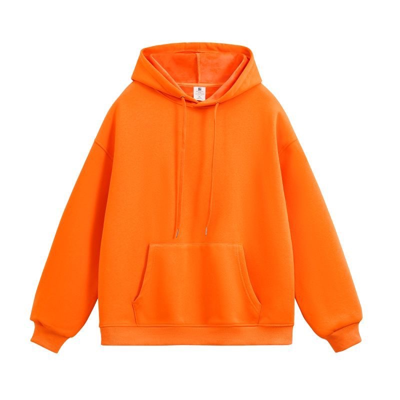 Combed Cotton Terry Hooded Sweater Solid Color Casual Men And Women Couple Style
