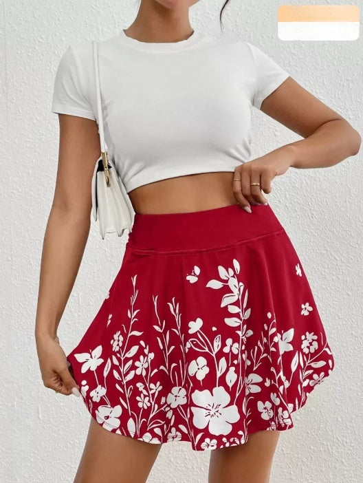 Pocket Minimalist Flower Printed Shorts With Pockets Shorts Inside Out Back To School Outfits