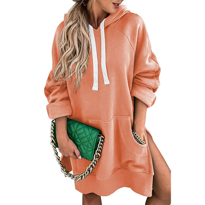 Solid Color Mid-length Loose-fitting Women's Sweater
