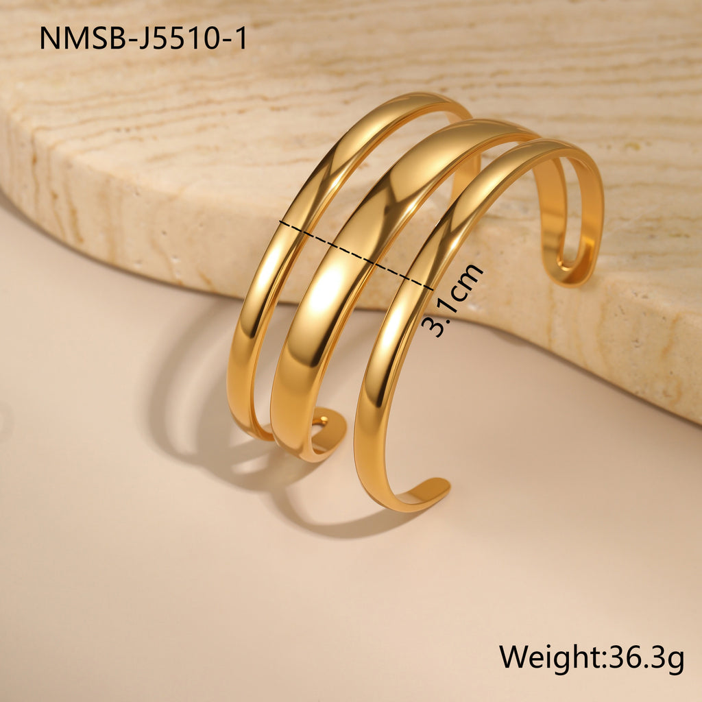 Stainless Steel Simple Opening Bracelet