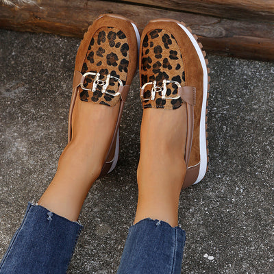 Fashion Women's Summer Metal Buckle Flat Shoes