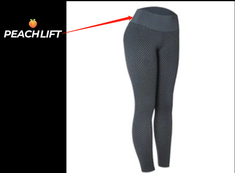 European And American Honeycomb Yoga Sexy Peach Hip High Waist Women