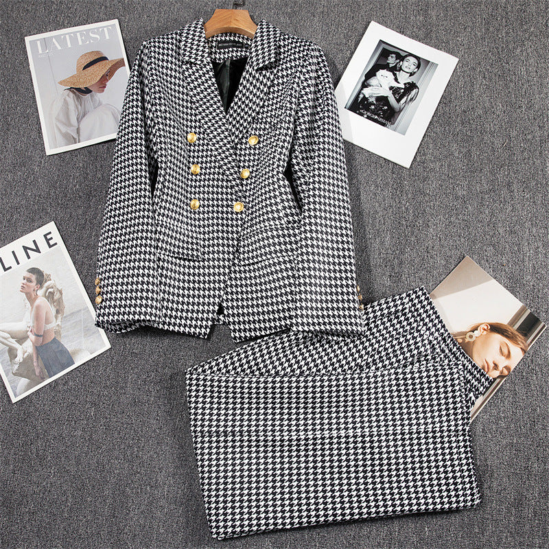 Korean Casual Design Blouse Trouser Suit