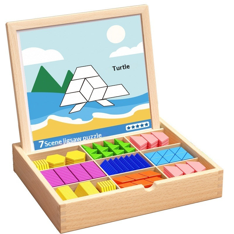 Tangram Puzzle For Kids Educational Toy To Enhance Logical Building Blocks For Babies