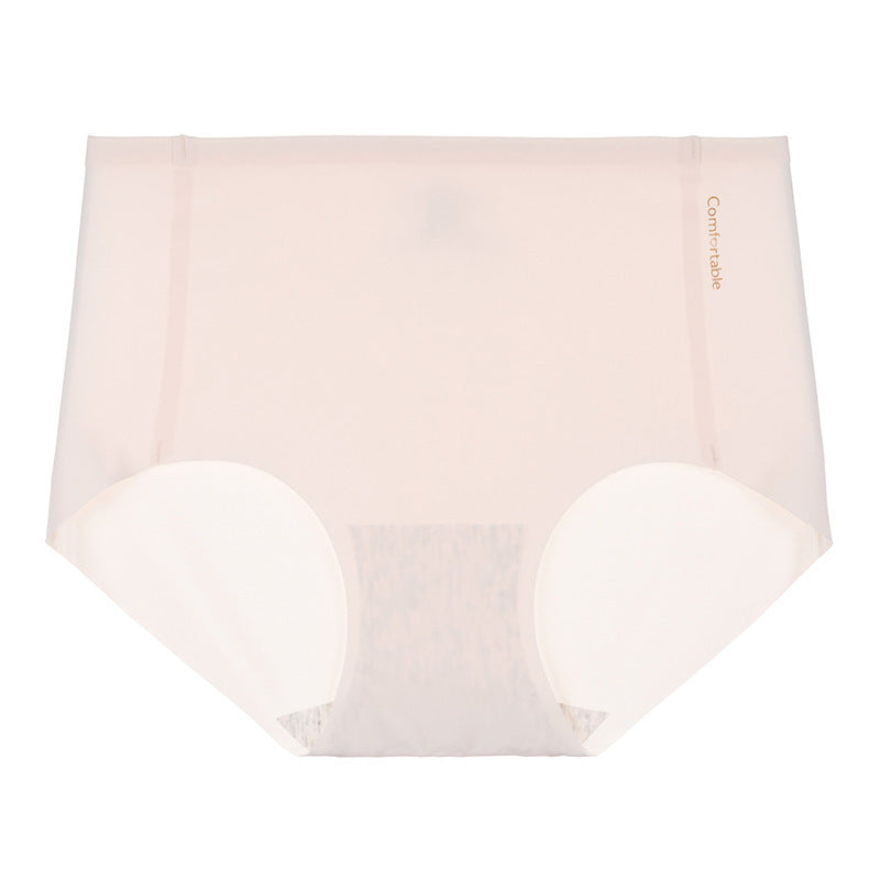 Ice Silk Underwear For Women Traceless Mid Waist Cotton Crotch Antibacterial