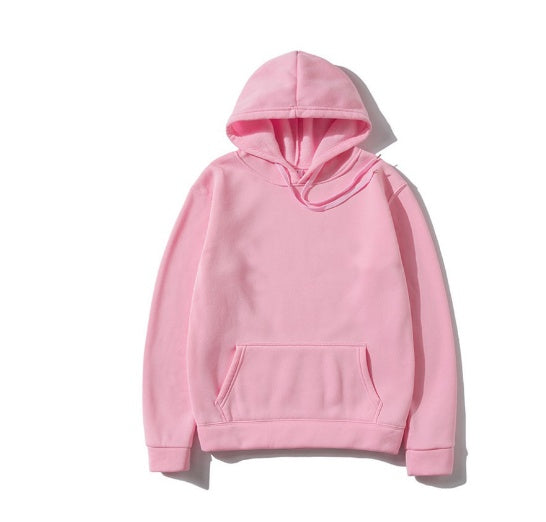 Cotton Fleece Solid Color Hoodie Sweatshirt