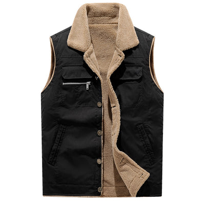 Lambswool Vest Man Autumn And Winter Plus Size Loose Thickening Keep Warm Vest