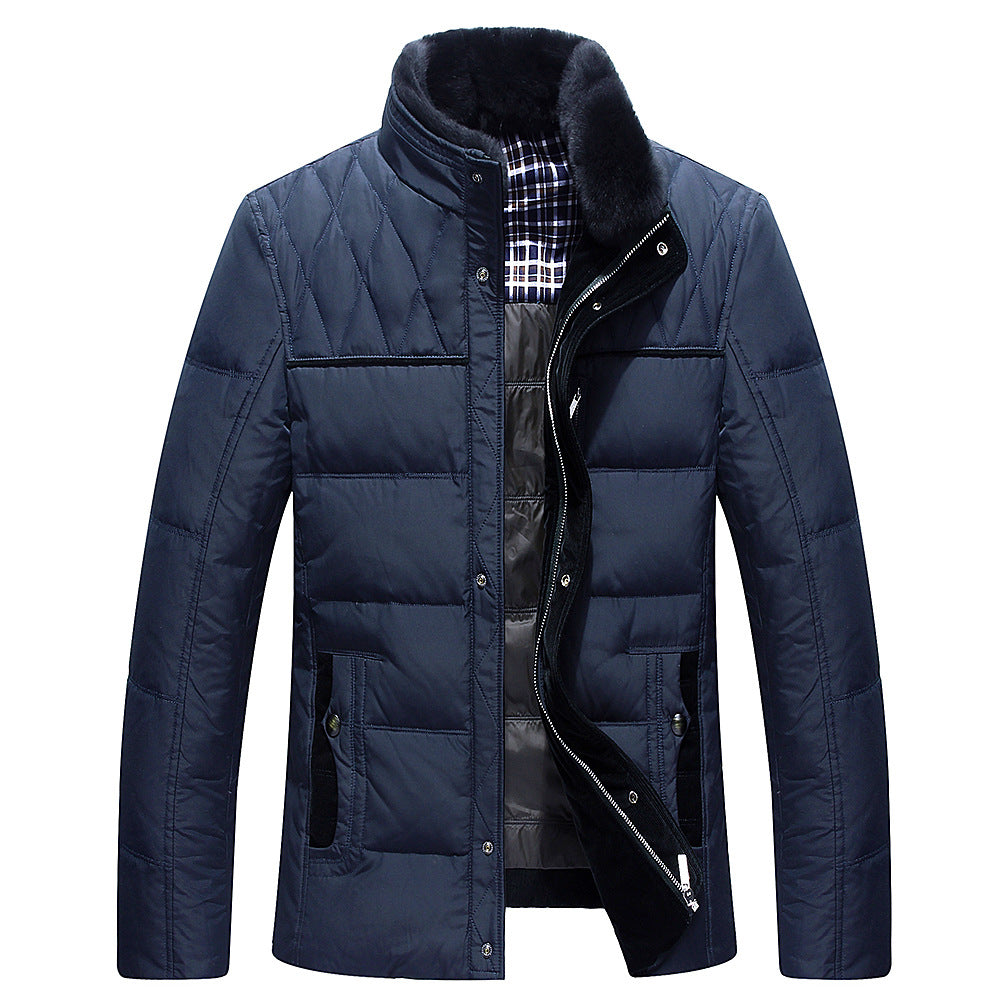 Thickened Down Jacket For Middle-aged And Elderly Men