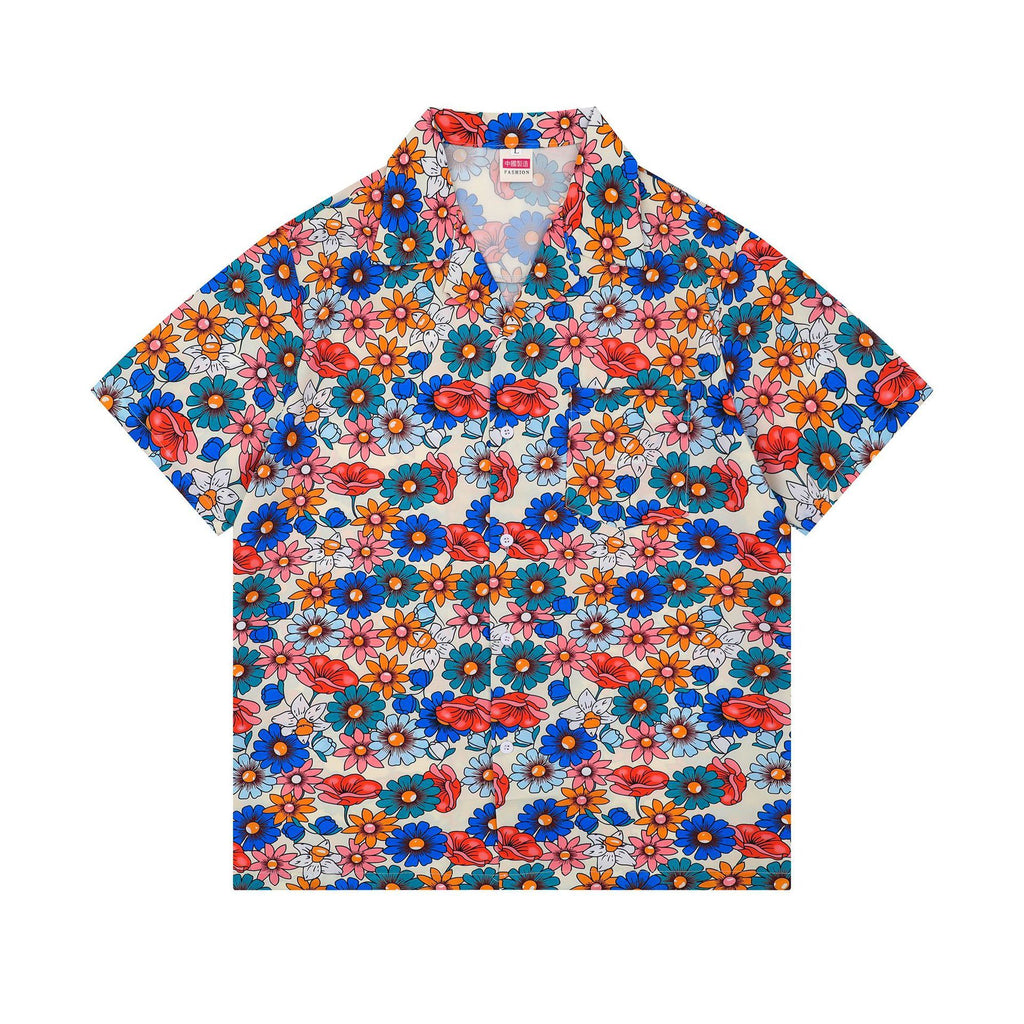 American Retro Classic Cuban Bow Tie Shirt Men