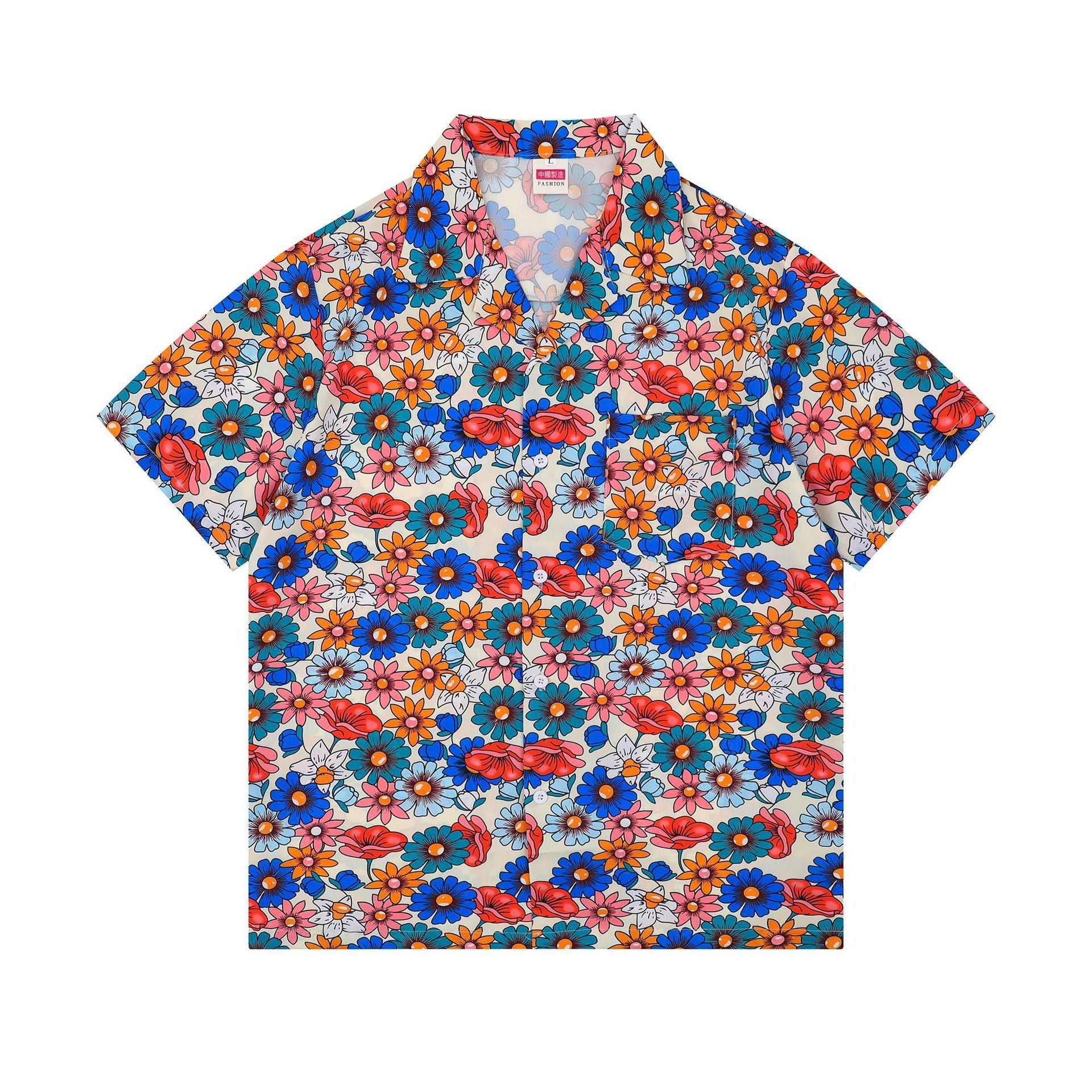 American Retro Classic Cuban Bow Tie Shirt Men