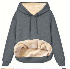Women's Thermal Sherpa Pocket Hooded Sports Sweatshirt Jacket